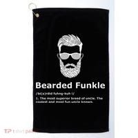 Bearded Funkle Funny Uncle Definition Golf Towel thumb 0
