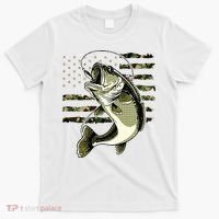 Bass Fish Fishing Usa American Flag T-Shirt thumb 0