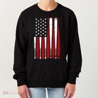 Baseball Flag Gifts Patriotic Baseball Women's Sweatshirt thumb 0