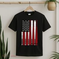 Baseball Flag Gifts Patriotic Baseball T-Shirt thumb 2