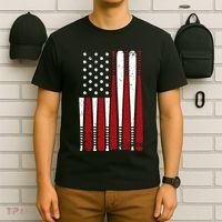 Baseball Flag Gifts Patriotic Baseball T-Shirt thumb 6