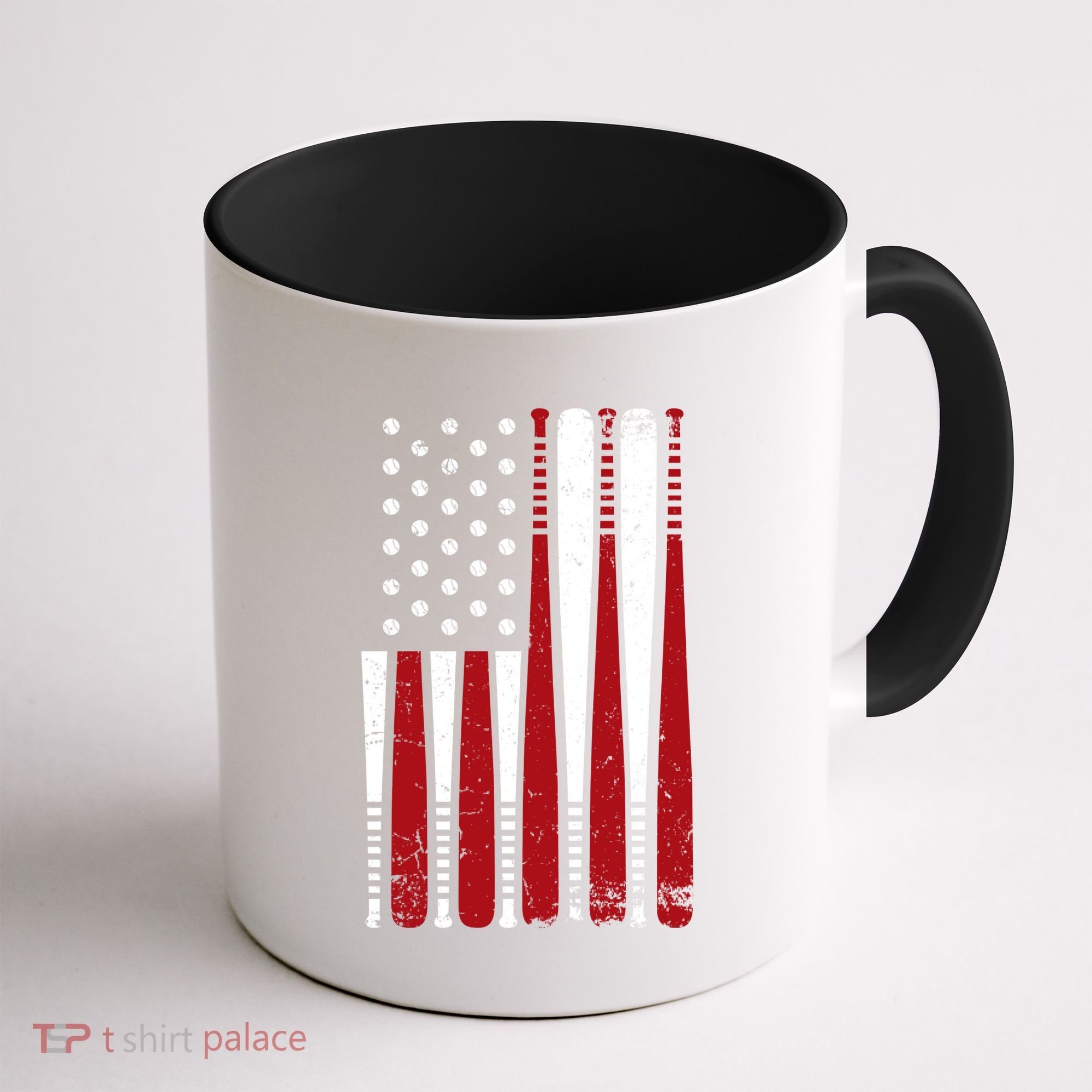 Baseball Flag Gifts Patriotic Baseball Coffee Mug