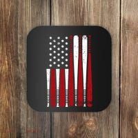 Baseball Flag Gifts Patriotic Baseball Coaster thumb 0
