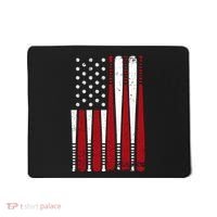 Baseball Flag Gifts Patriotic Baseball Mousepad thumb 0