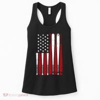 Baseball Flag Gifts Patriotic Baseball Women's Tank Top thumb 0