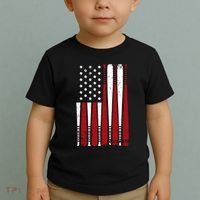 Baseball Flag Gifts Patriotic Baseball Toddler T-Shirt thumb 2