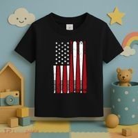 Baseball Flag Gifts Patriotic Baseball Toddler T-Shirt thumb 3
