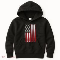 Baseball Flag Gifts Patriotic Baseball Kids Hoodie thumb 0