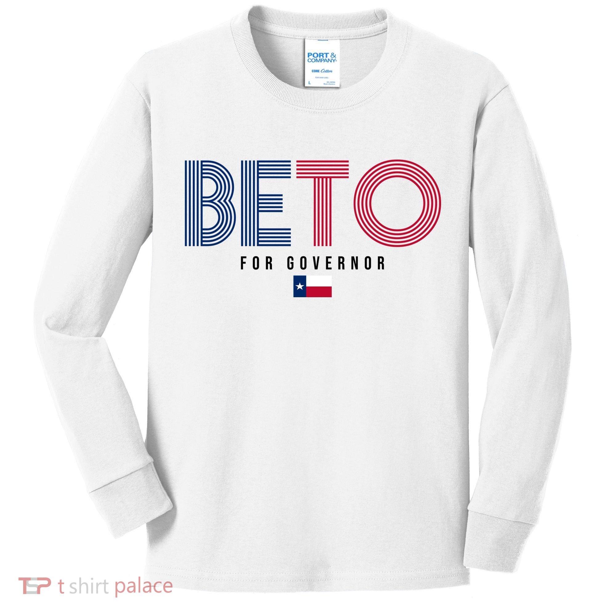 Beto For Governor Texas Flag Kids Long Sleeve Shirt