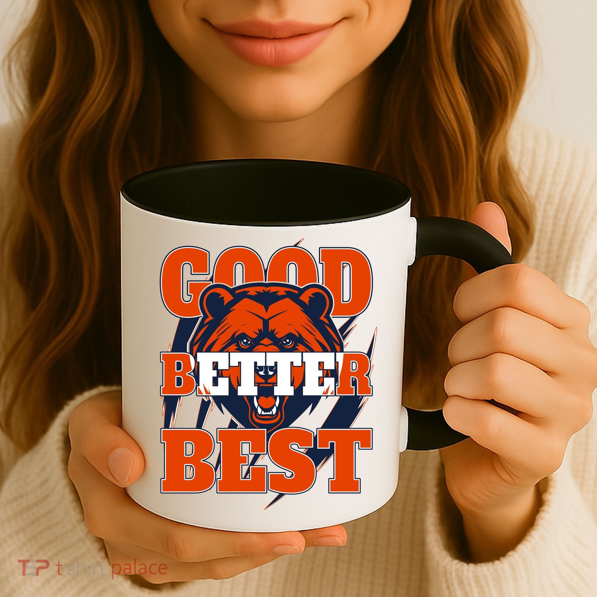 Bears Football Good Better Best Slogan Coffee Mug