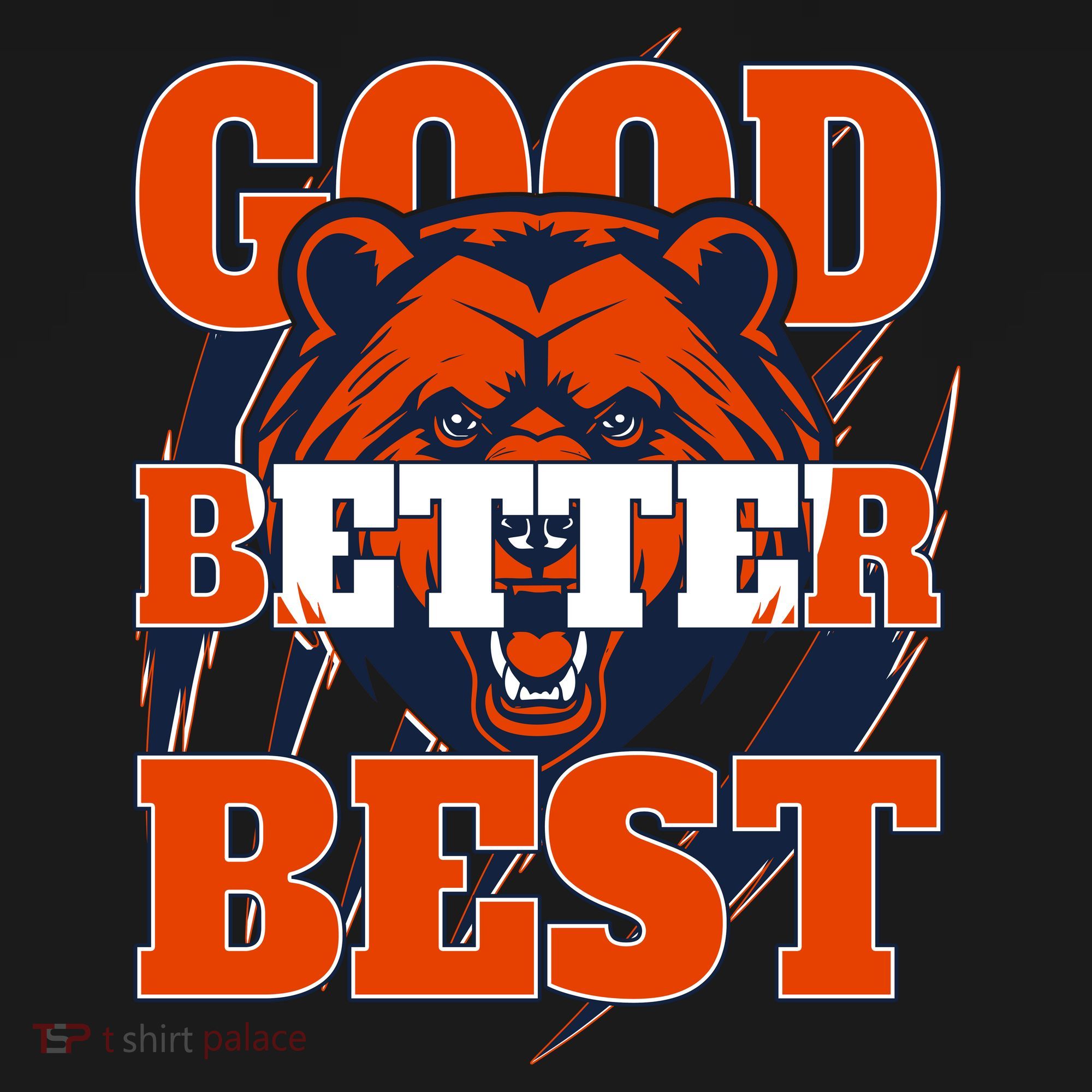 Bears Football Good Better Best Slogan Women's Hoodie