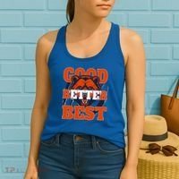 Bears Football Good Better Best Slogan Women's Tank Top thumb 2