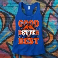 Bears Football Good Better Best Slogan Women's Tank Top thumb 3