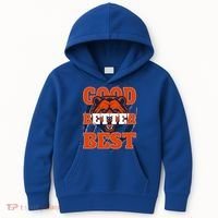 Bears Football Good Better Best Slogan Kids Hoodie thumb 0