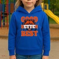 Bears Football Good Better Best Slogan Kids Hoodie thumb 3