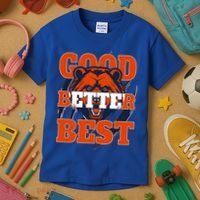 Bears Football Good Better Best Slogan Kids T-Shirt thumb 3