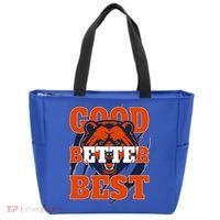 Bears Football Good Better Best Slogan Tote Bag thumb 0