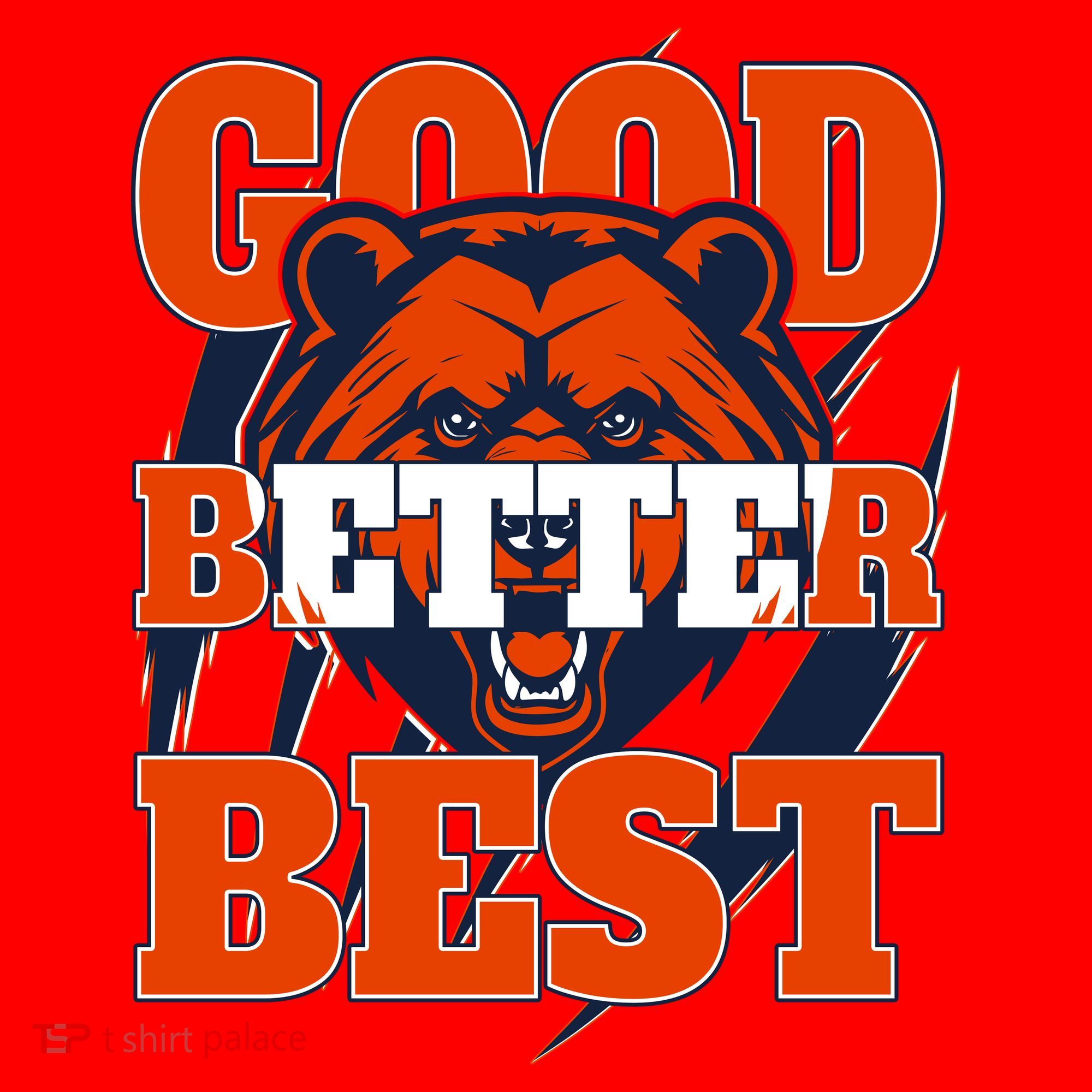 Bears Football Good Better Best Slogan Santa Hat