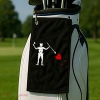 Blackbeard Flag Gift Jolly Roger Skull And Crossbones Golf Towel thumb 2