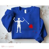 Blackbeard Flag Gift Jolly Roger Skull And Crossbones Sweatshirt thumb 2