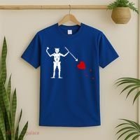 Blackbeard Flag Gift Jolly Roger Skull And Crossbones T-Shirt thumb 2