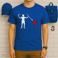 Blackbeard Flag Gift Jolly Roger Skull And Crossbones T-Shirt thumb 6