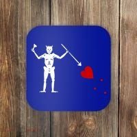 Blackbeard Flag Gift Jolly Roger Skull And Crossbones Coaster thumb 0