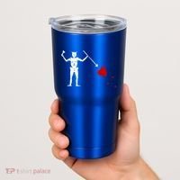 Blackbeard Flag Gift Jolly Roger Skull And Crossbones Tumbler thumb 2