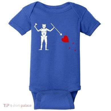 Blackbeard Flag Gift Jolly Roger Skull And Crossbones Baby Bodysuit