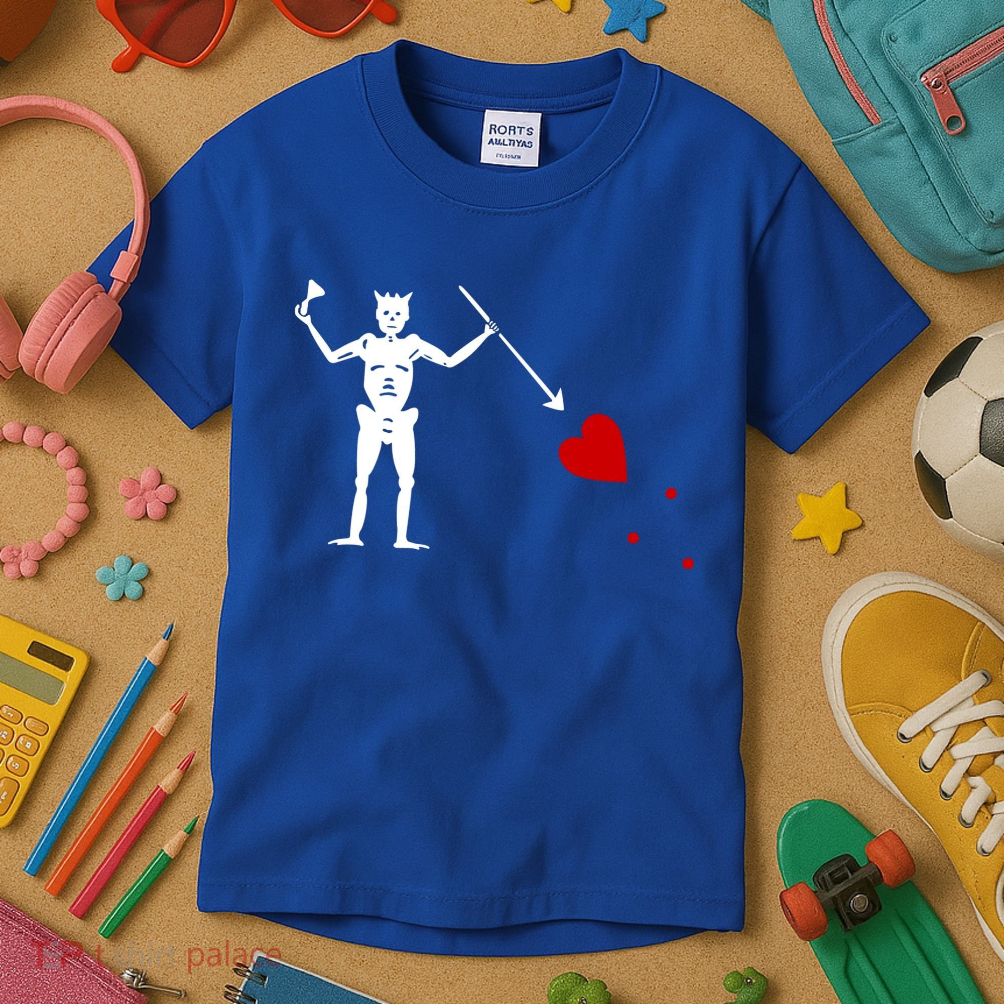 Blackbeard Flag Gift Jolly Roger Skull And Crossbones Kids T-Shirt