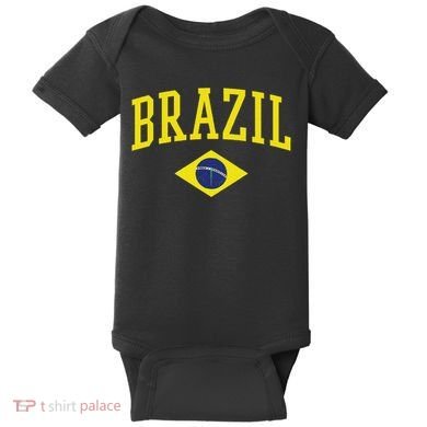 Brazil Flag Green Brasil Baby Bodysuit