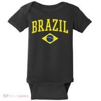 Brazil Flag Green Brasil Baby Bodysuit thumb 0