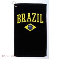 Brazil Flag Green Brasil Golf Towel thumb 0