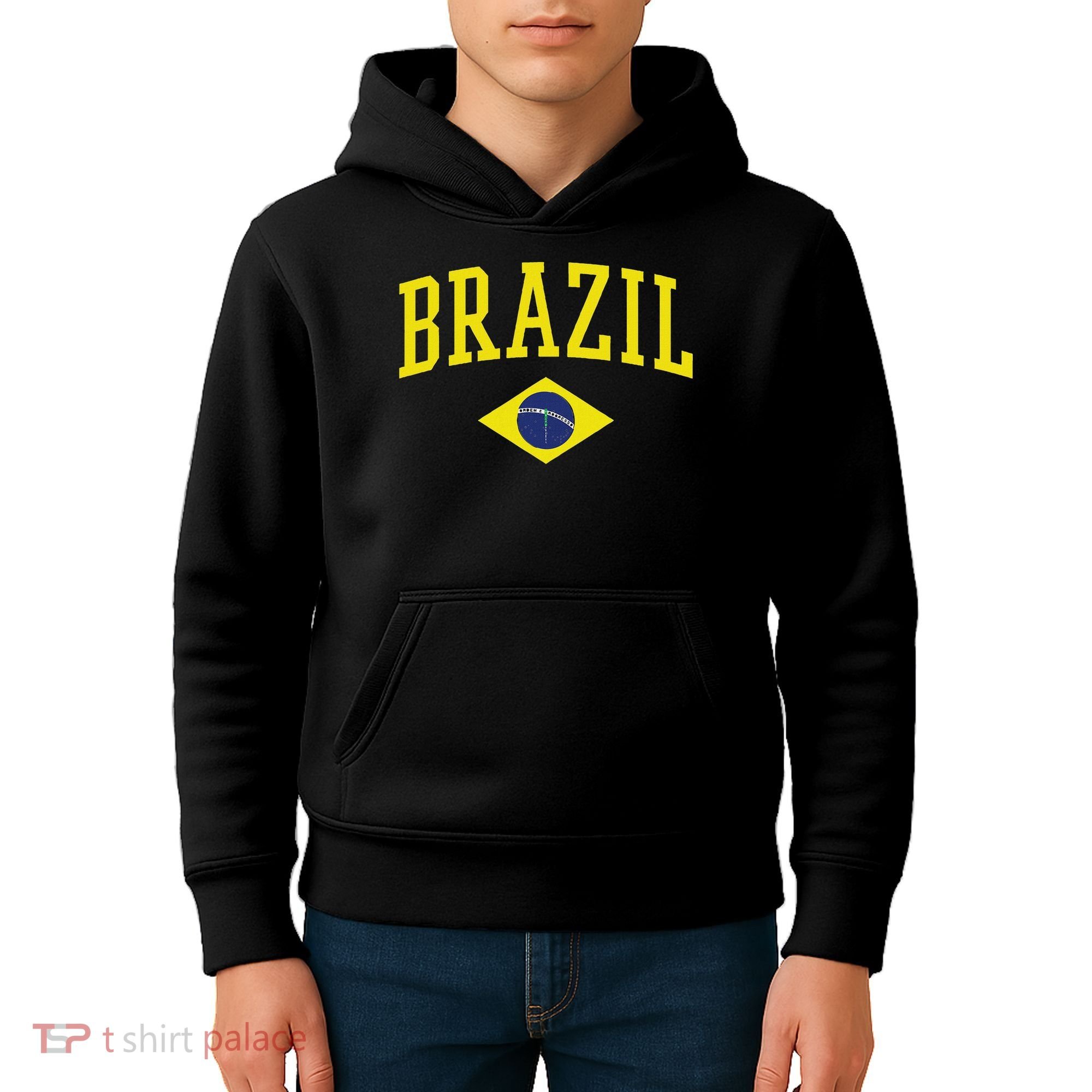 Brazil Flag Green Brasil Kids Hoodie
