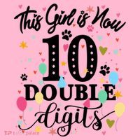 Birthday Funny Gift 10 Yrs Old This Girl Is Now 10 Double Digits Gift Coaster thumb 2