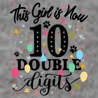 Birthday Funny Gift 10 Yrs Old This Girl Is Now 10 Double Digits Gift Toddler Hoodie thumb 2