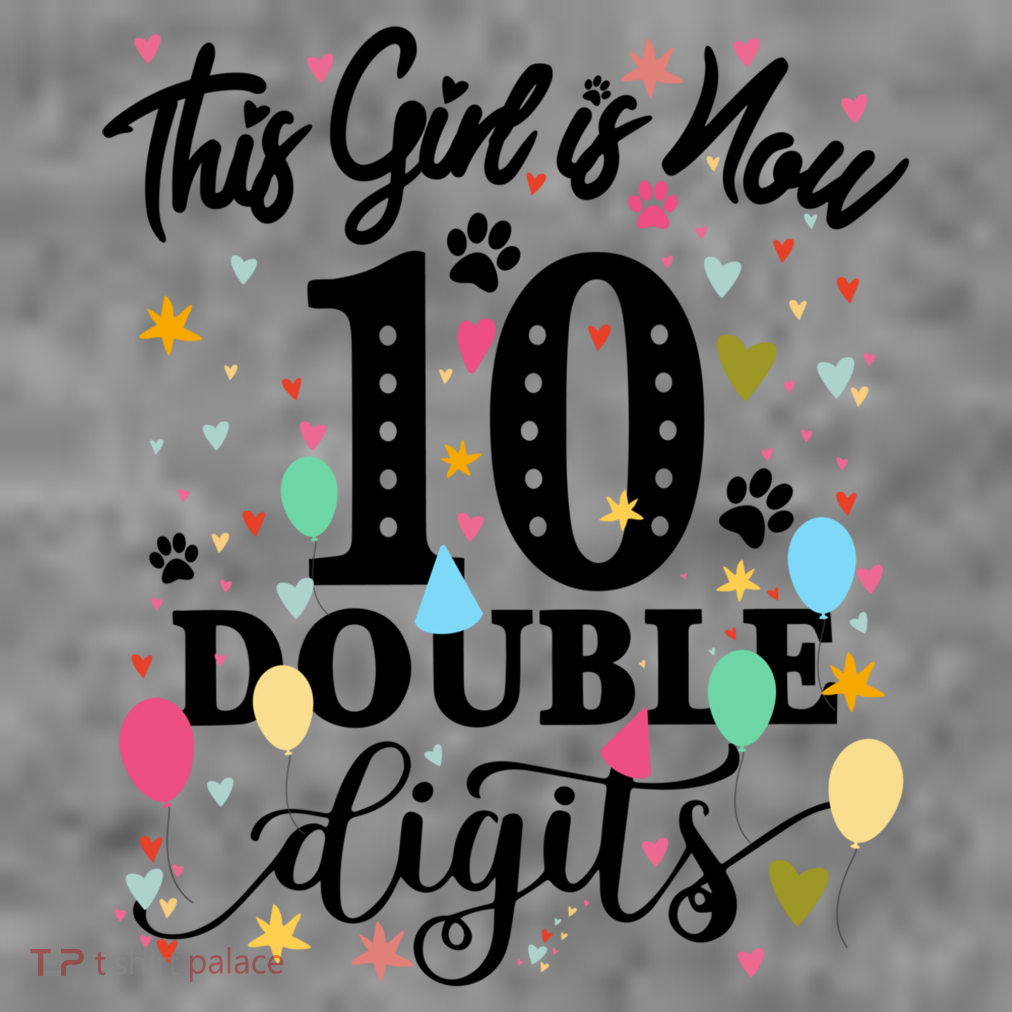 Birthday Funny Gift 10 Yrs Old This Girl Is Now 10 Double Digits Gift Toddler Hoodie