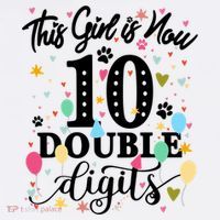 Birthday Funny Gift 10 Yrs Old This Girl Is Now 10 Double Digits Gift Sweatshirt thumb 3