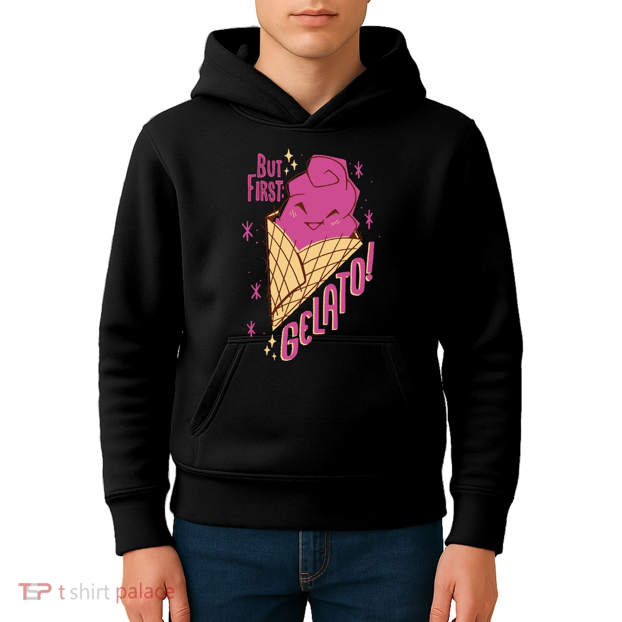 But First Gelato Cute Kids Hoodie