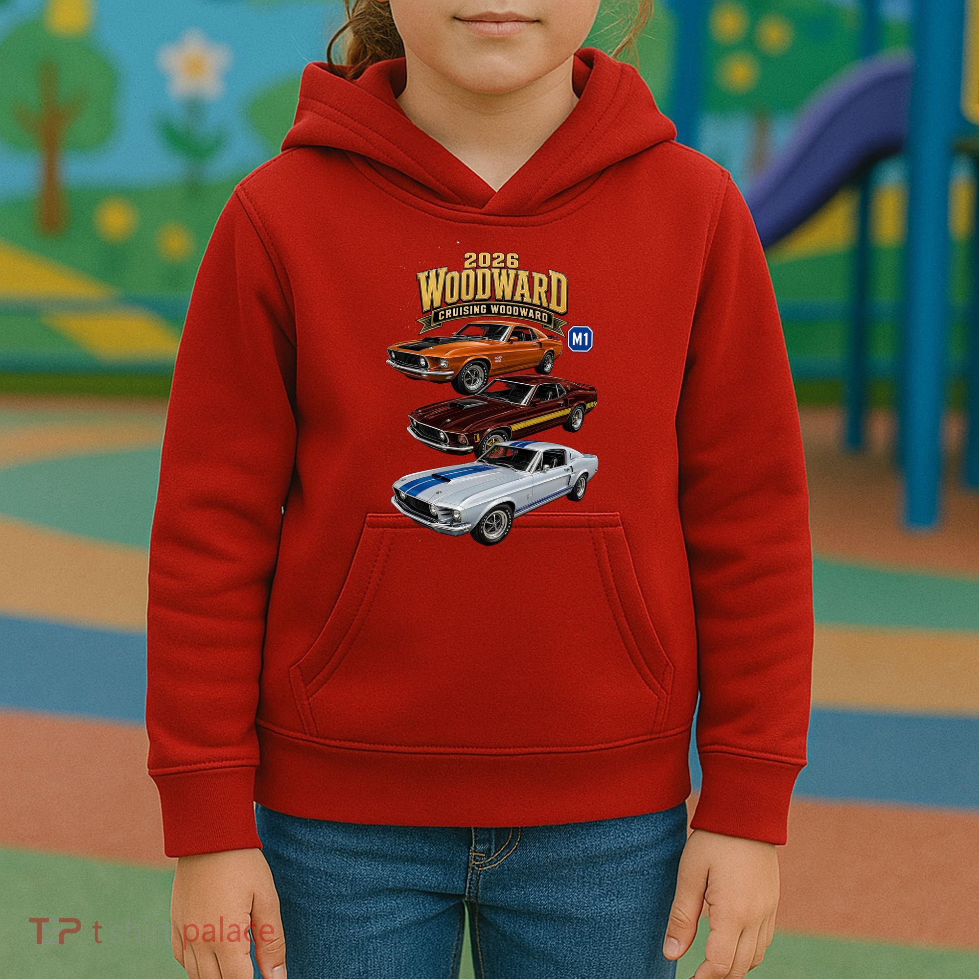 Built For Glory At 2026 Woodward Ave M1 Kids Hoodie