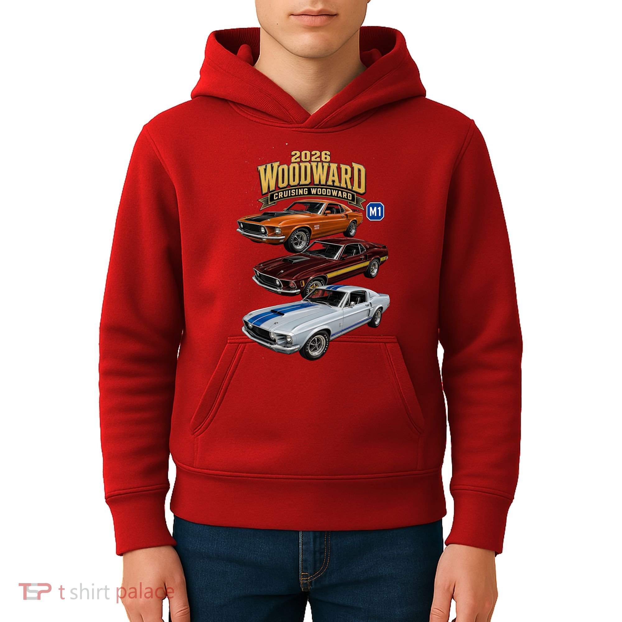 Built For Glory At 2026 Woodward Ave M1 Kids Hoodie