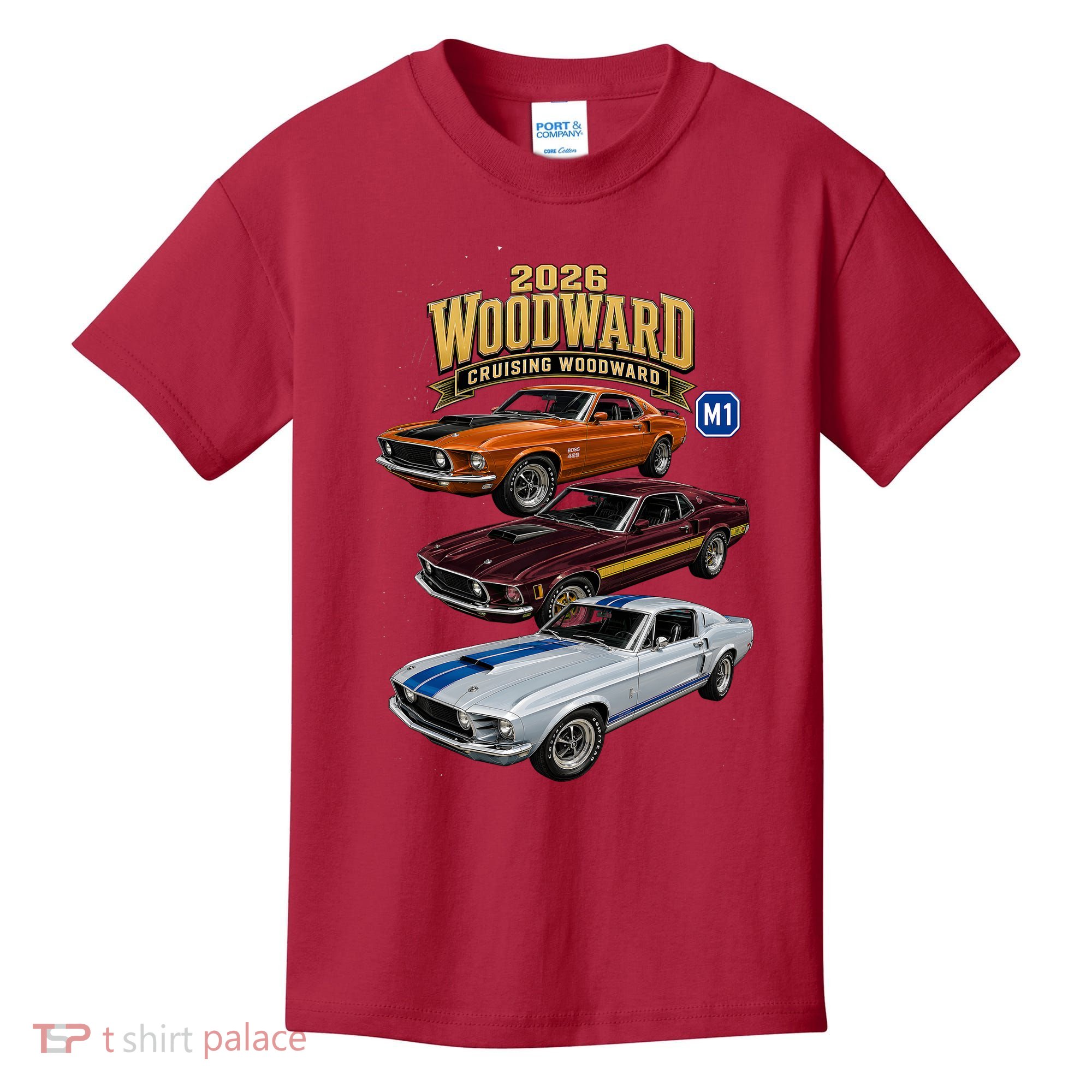 Built For Glory At 2026 Woodward Ave M1 Kids T-Shirt