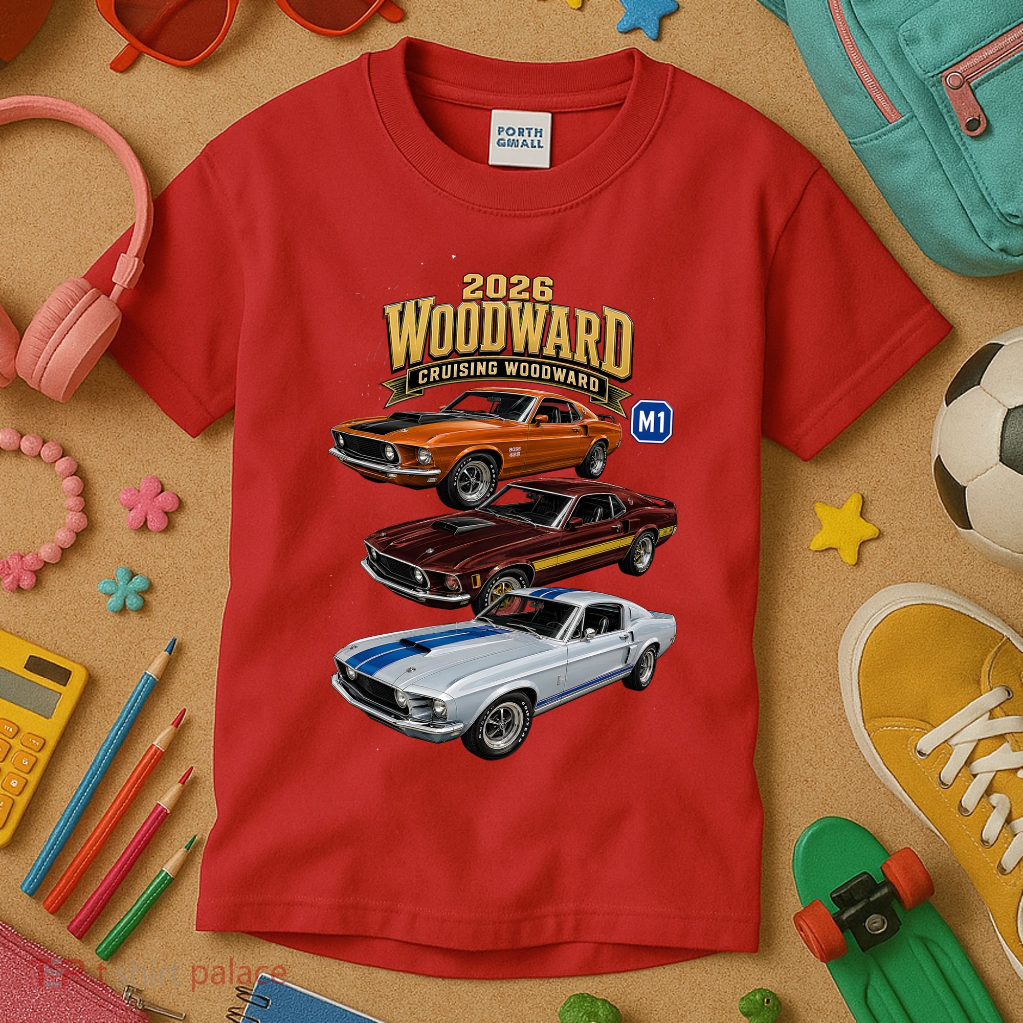 Built For Glory At 2026 Woodward Ave M1 Kids T-Shirt