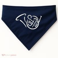 Bugle french horn USA-Made Doggie Bandana thumb 0