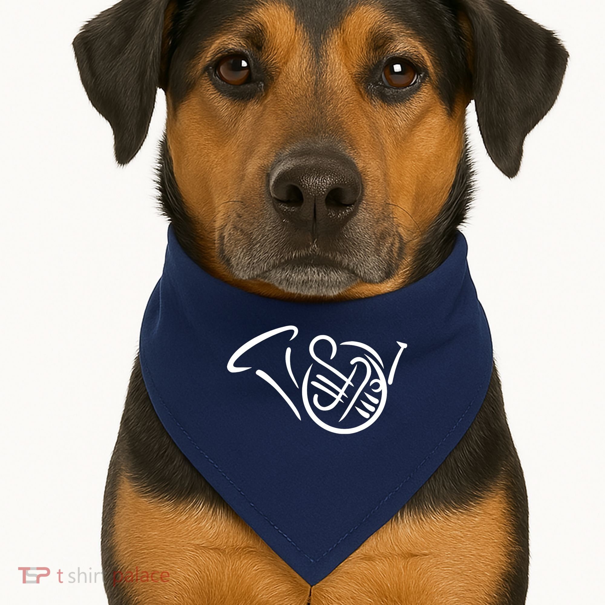 Bugle french horn USA-Made Doggie Bandana