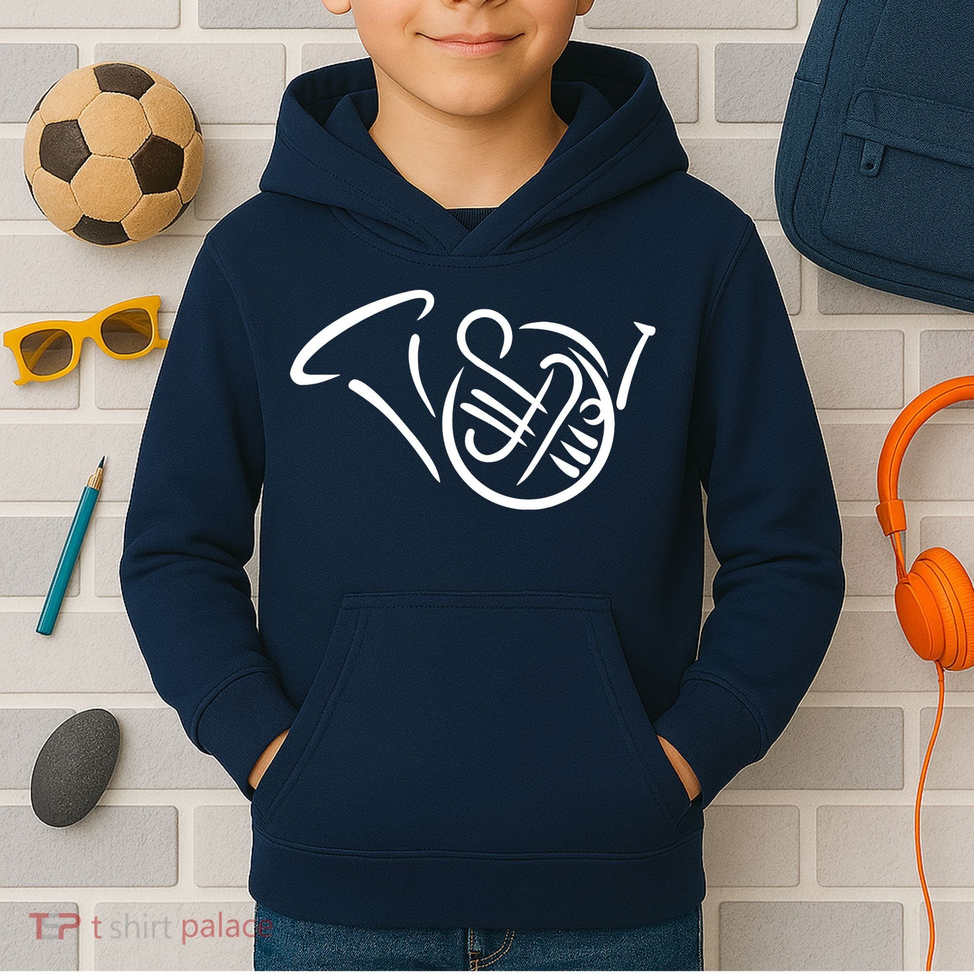 Bugle french horn Kids Hoodie