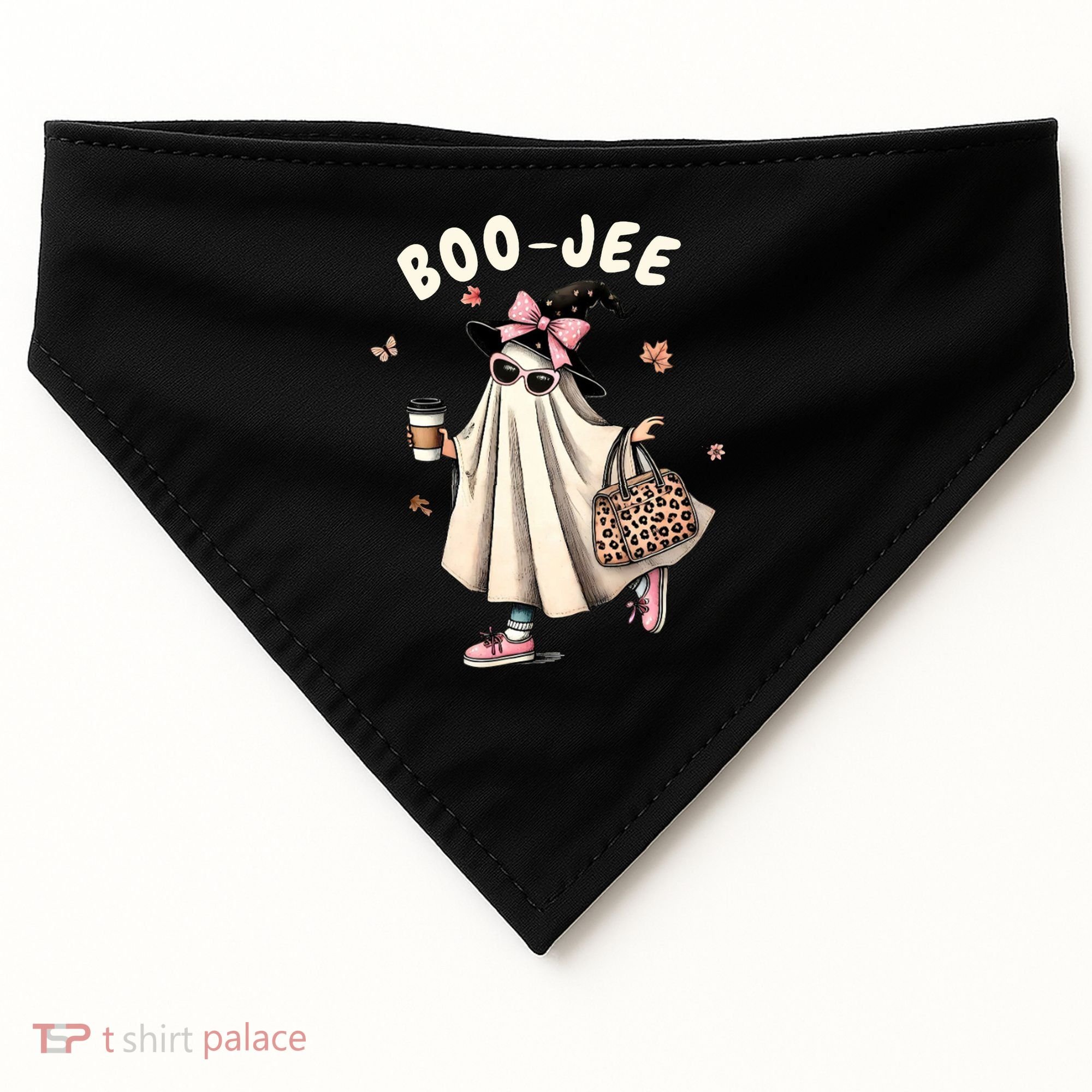 Boojee Funny Halloween Boujee Shopping Ghost Fall USA-Made Doggie Bandana