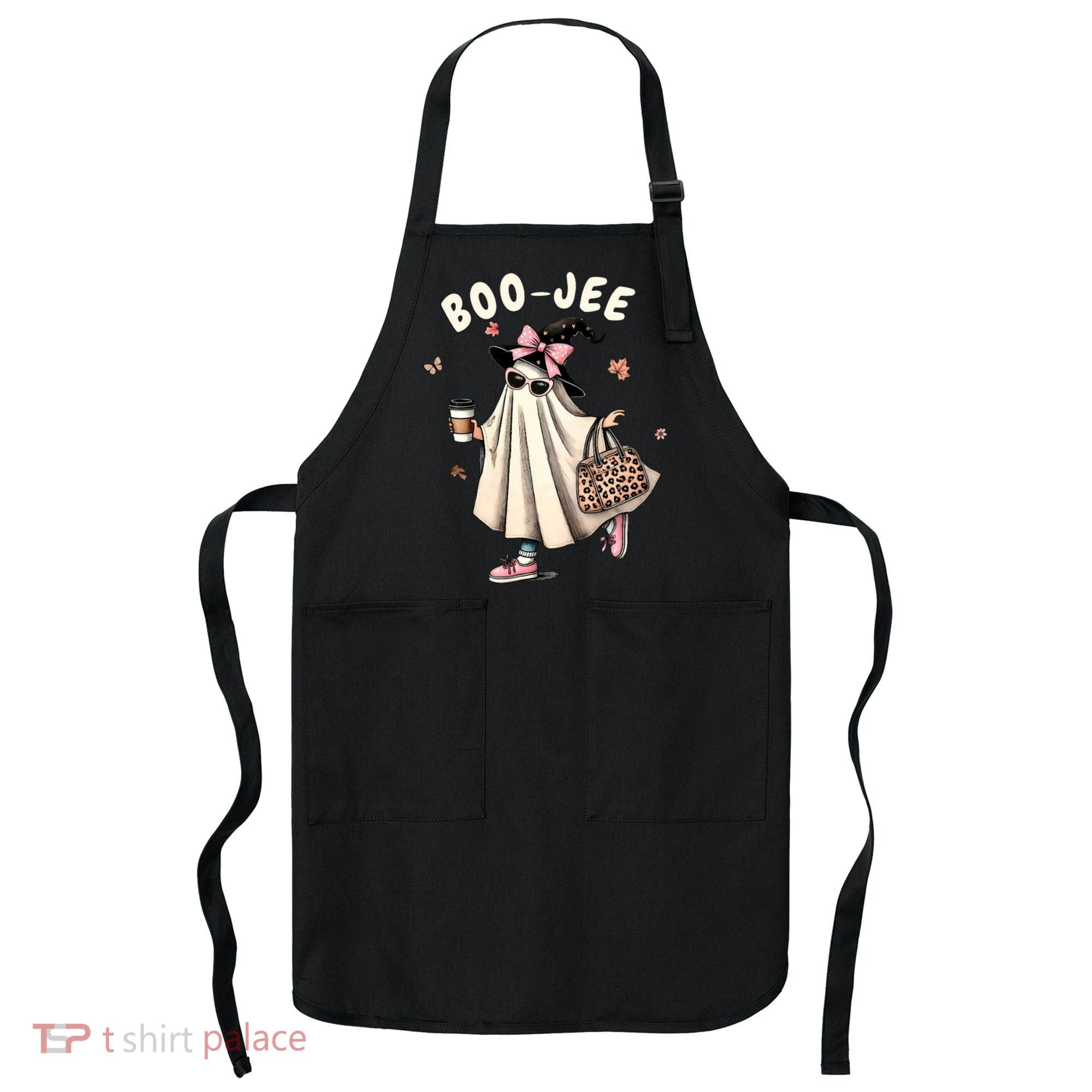 Boojee Funny Halloween Boujee Shopping Ghost Fall Apron