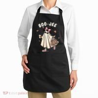 Boojee Funny Halloween Boujee Shopping Ghost Fall Apron thumb 2