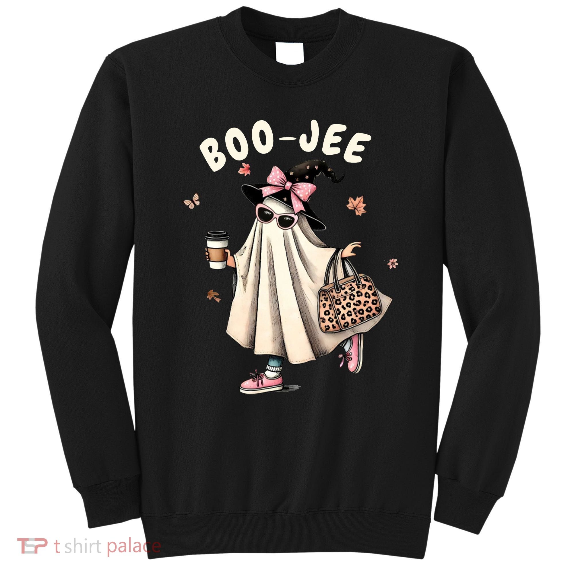 Boojee Funny Halloween Boujee Shopping Ghost Fall Sweatshirt